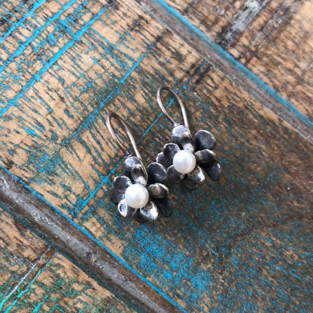 Sterling and pearl earrings!